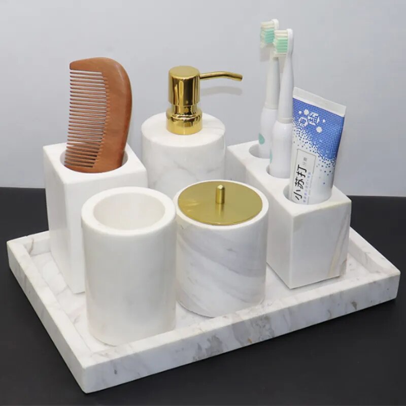 Soap Making Diy Kit - 1pc 북유럽 대리석 소재 욕실 액세서리