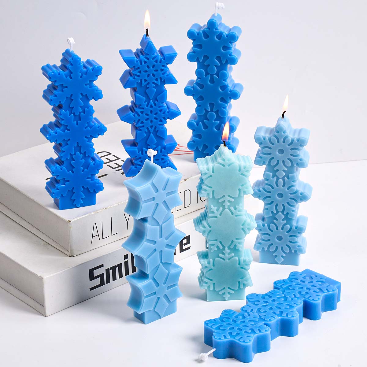 Soap Making Gifts - 크리스마스 눈송이 양초 금형 DIY 아로마
