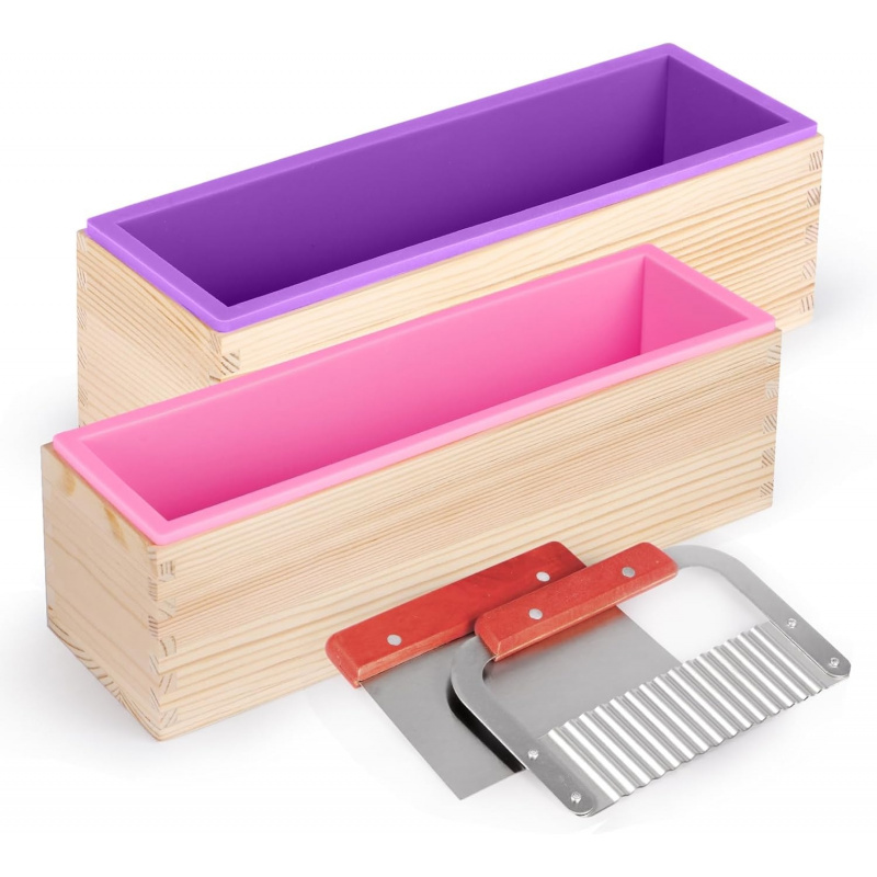 Soap Making Diy Kit - 1개의 42온스 비누 몰드(나무 상자 포함),