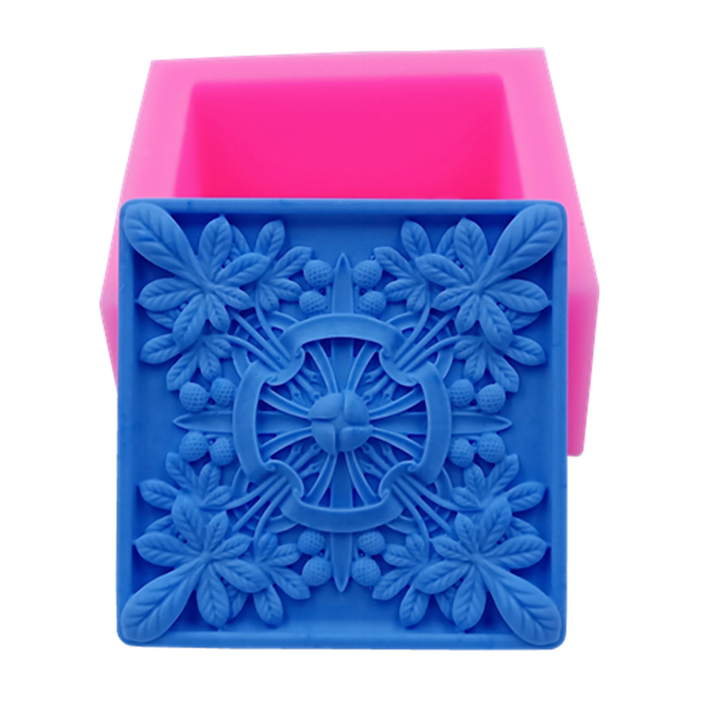 Soap Making Instructions - 사각형 디자인 비누 금형 천연 비누
