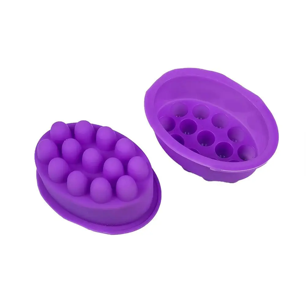 2 홀 실리콘 비누 금형 타원형 마사지 수제 비누 9  - Soap Making Kit For Beginners 리뷰 및 가격