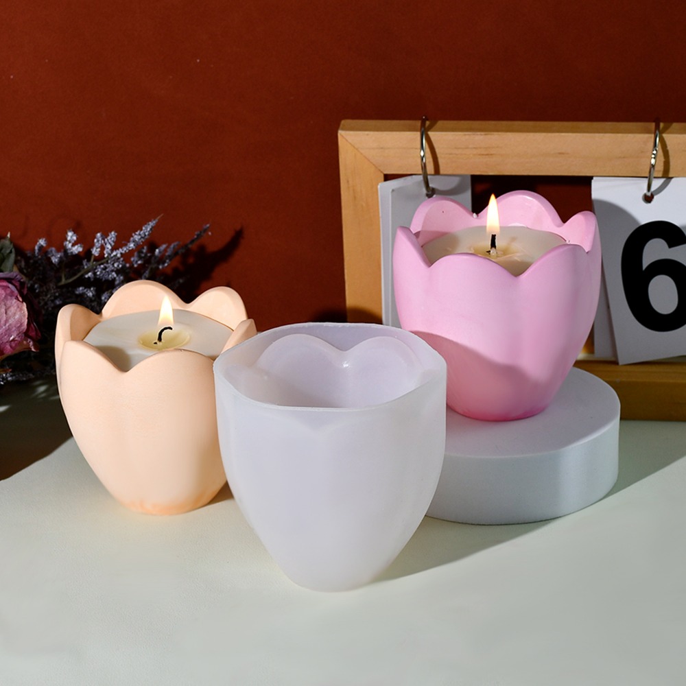 튤립 양초 거치대 실리콘 몰드, 꽃 송진 비누 상자 만 - Soap Making Gifts 리뷰 및 가격
