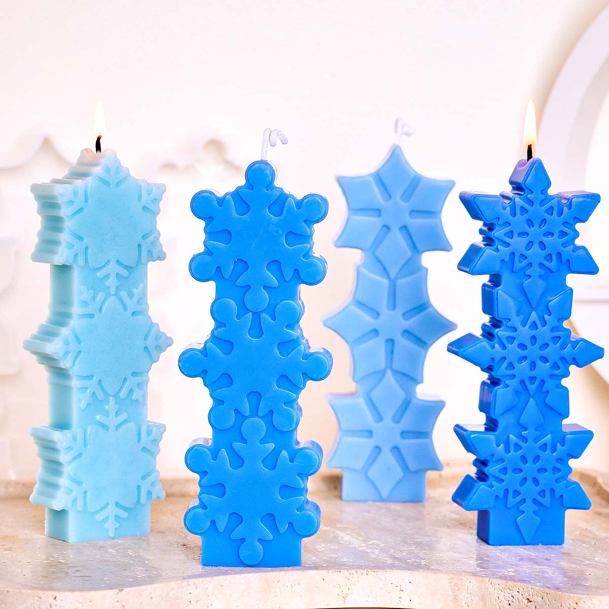 크리스마스 눈송이 양초 금형 DIY 아로마 캔들 비누  - Soap Making Gifts 리뷰 및 가격