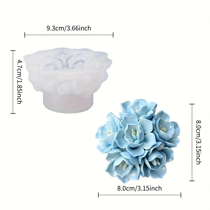 1개의 수국 양초 실리콘 몰드, 양초, 비누, 레진 공 - Soap Making Instructions 리뷰 및 가격