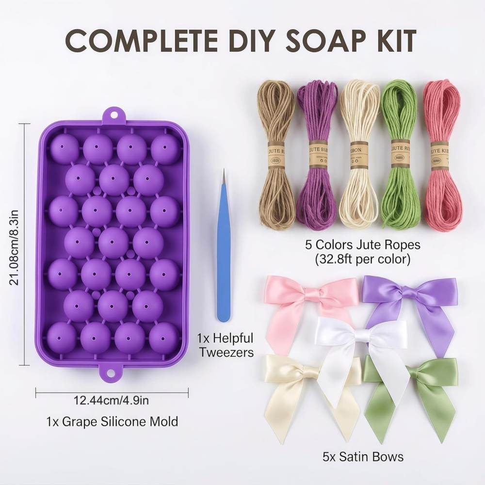포도 모양 실리콘 비누 몰드, DIY 과일 향 캔들 제 - Soap Making Gifts 리뷰 및 가격