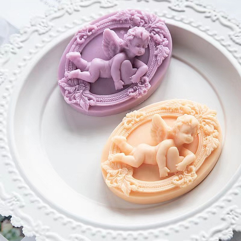 천사 어린이 모양 실리콘 비누 몰드, 수제 타원형 석고 - Soap Making Gifts 리뷰 및 가격