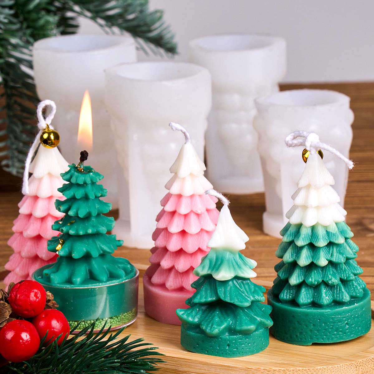 3D 크리스마스 트리 실리콘 캔들 몰드 DIY 크리스마 - Soap Making Gifts 리뷰 및 가격
